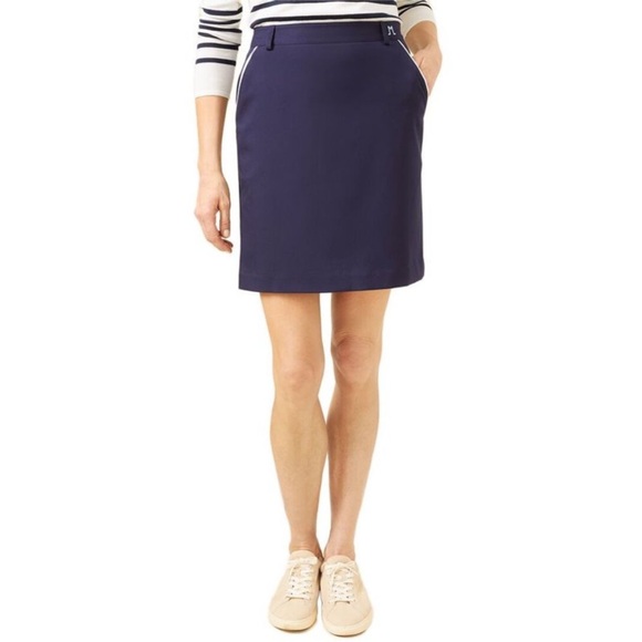 J. McLaughlin Dresses & Skirts - NWT J. McLaughlin Edna Navy Blue and White Skirt (12)